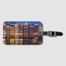 Etiqueta de equipaje del edificio de Amsterdam