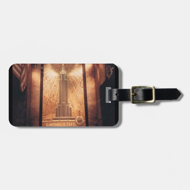 Etiqueta de equipaje del edificio Empire State (Frente Horizontal)