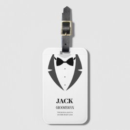 Etiqueta de equipaje del Groomsman Bridal Party