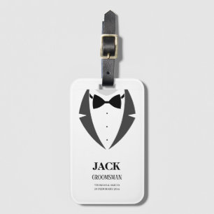 Etiqueta de equipaje del Groomsman Bridal Party