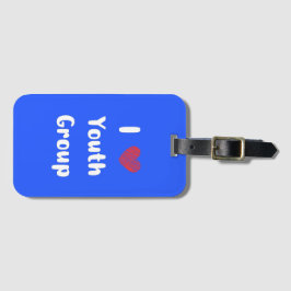 Etiqueta de equipaje del grupo de jóvenes del cora