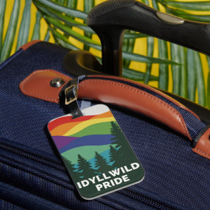 Etiqueta de equipaje del Orgullo Idyllwild
