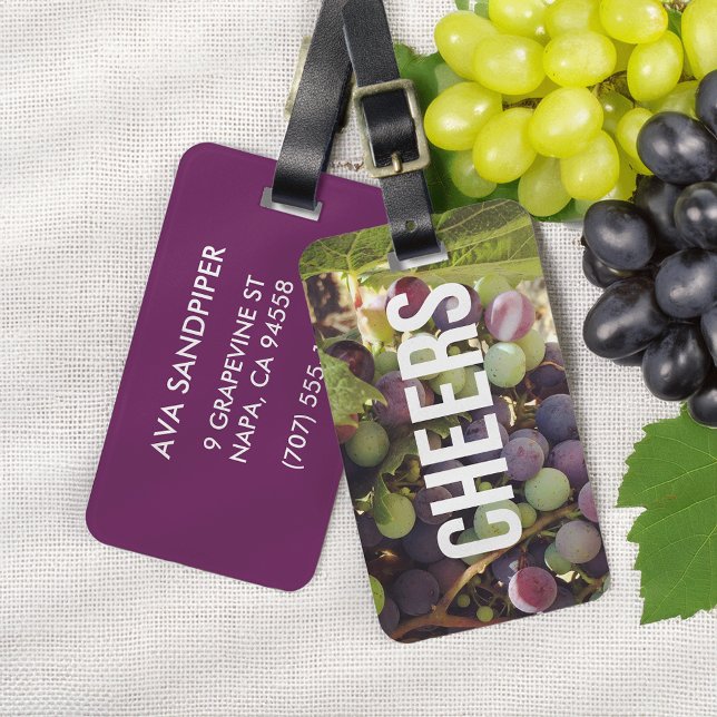 Etiqueta de equipaje del país del vino (Subido por el creador)