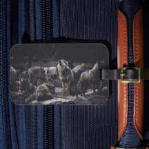 Etiqueta de equipaje del paquete Wolf