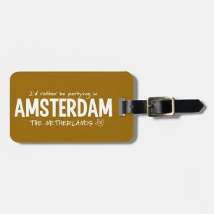 etiqueta de equipaje del personalizado AMSTERDAM