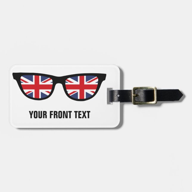 Etiqueta de equipaje del personalizado Británico S (Frente Horizontal)