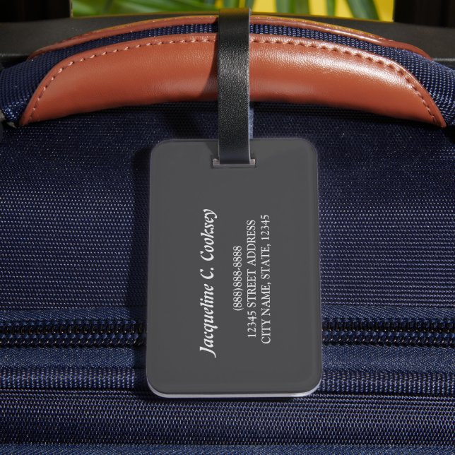 Etiqueta de equipaje del personalizado con persona (Reverso In Situ)