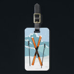 Etiqueta de equipaje del personalizado de esquí de<br><div class="desc">Ver mi tienda para más artículos de esquí.</div>