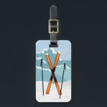 Etiqueta de equipaje del personalizado de esquí de<br><div class="desc">Ver mi tienda para más artículos de esquí.</div>