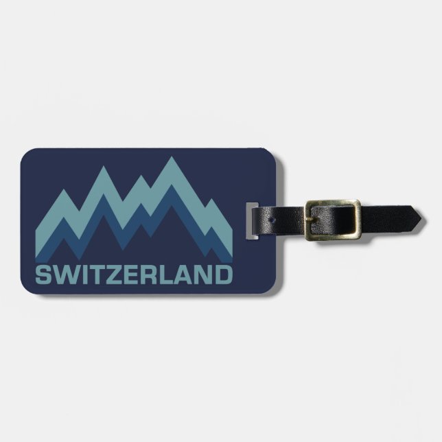 Etiqueta de equipaje del personalizado de SUIZA (Frente Horizontal)