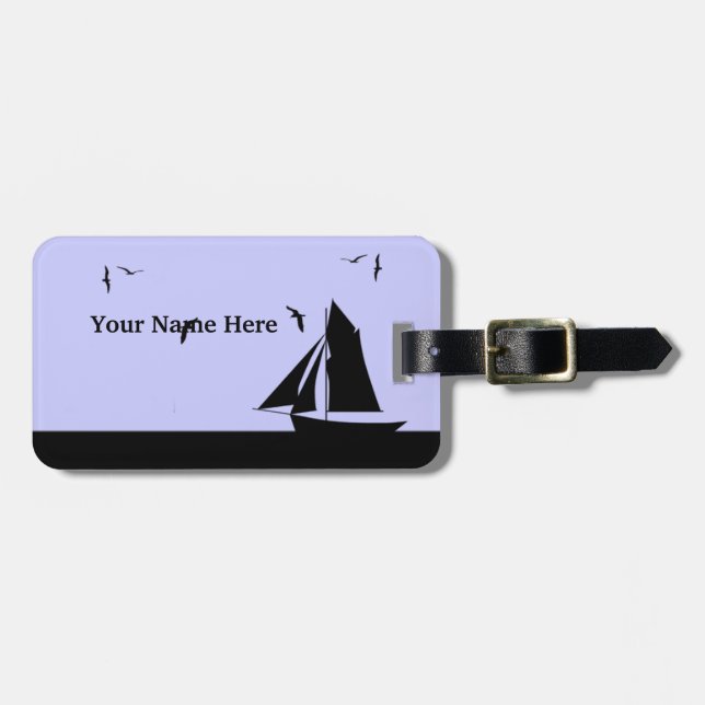 Etiqueta de equipaje del Personalizado de velero (Frente Horizontal)