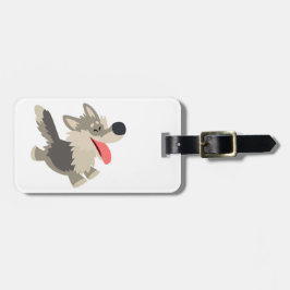 Etiqueta de equipaje del Personalizado del lobo de