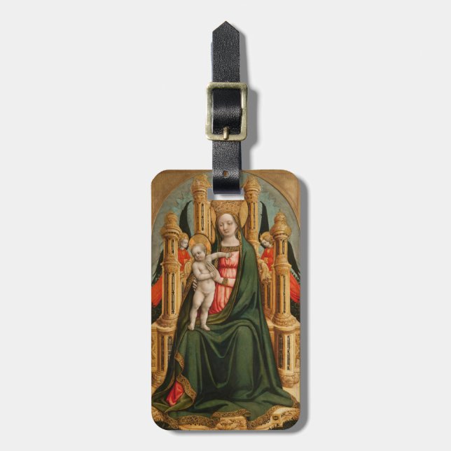 Etiqueta de equipaje del personalizado "La Virgen  (Frente Vertical)
