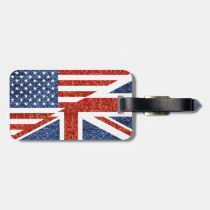 etiqueta de equipaje del purpurina usa uk