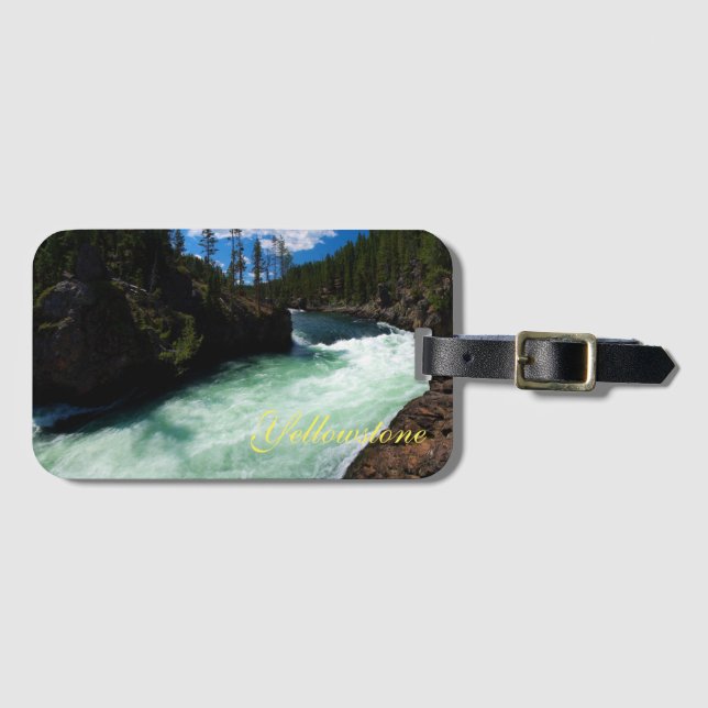 Etiqueta de equipaje del río Yellowstone (Anverso horizontal)