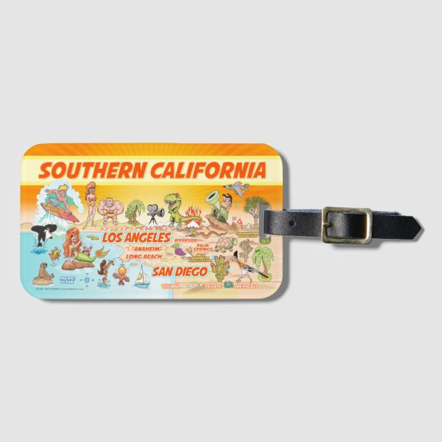 Etiqueta de equipaje del sur de California (Anverso horizontal)