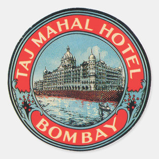Etiqueta de equipaje del Taj Mahal Hotel Bombay