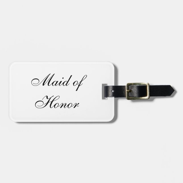 Etiqueta de equipaje "doncella de honor" (Frente Horizontal)