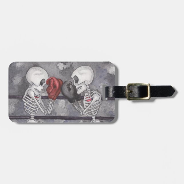 Etiqueta de equipaje Esqueletos personalizados Pin (Frente Horizontal)