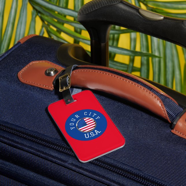 Etiqueta de equipaje - Estados Unidos personalizad (Anverso In situ 1)