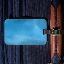 Etiqueta de equipaje estadounidense de color sólid