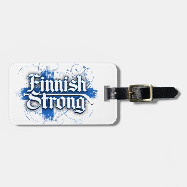 Etiqueta de equipaje fuerte (hockey) finlandesa (Frente Horizontal)