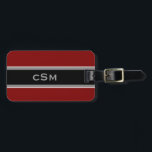 Etiqueta de equipaje gris negro clásico<br><div class="desc">Etiquetas clásicas de equipaje en rojo,  negro y gris,  adecuadas para hombres y mujeres. Hace un regalo excelente para los graduados. Añadir un monograma en la parte delantera y la información de contacto completa en la parte posterior. Editar al monograma,  nombre e información que prefiera.</div>