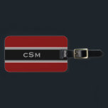 Etiqueta de equipaje gris negro clásico<br><div class="desc">Etiquetas clásicas de equipaje en rojo,  negro y gris,  adecuadas para hombres y mujeres. Hace un regalo excelente para los graduados. Añadir un monograma en la parte delantera y la información de contacto completa en la parte posterior. Editar al monograma,  nombre e información que prefiera.</div>