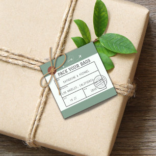 Etiqueta De Equipaje Guardar La Fecha