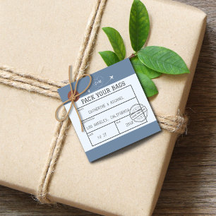 Etiqueta De Equipaje Guardar La Fecha