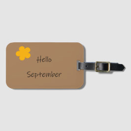Etiqueta de equipaje "Hello September"