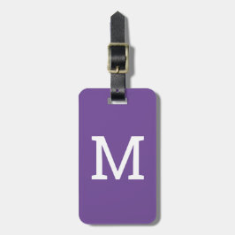 Etiqueta de equipaje inicial Purple Personalizada