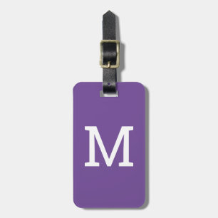 Etiqueta de equipaje inicial Purple Personalizada