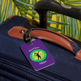 Etiqueta de equipaje - Jugador de tenis - Personal