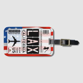 Etiqueta de equipaje LAX de Los Ángeles