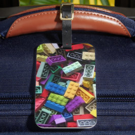 etiqueta de equipaje lego