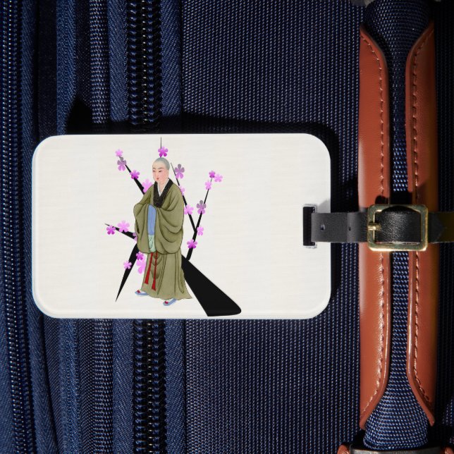 Etiqueta de equipaje monje budista (Anverso In Situ 4)