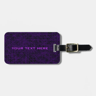 Etiqueta de equipaje morado "Scratch"
