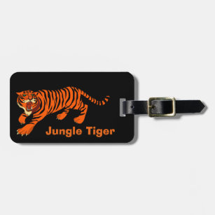 Etiqueta de equipaje negro y Naranja del tigre a r