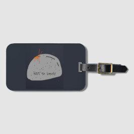 Etiqueta de equipaje no solitaria divertida (gris)