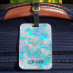 etiqueta de equipaje opal de gemstone<br><div class="desc">etiqueta de equipaje de textura opal</div>