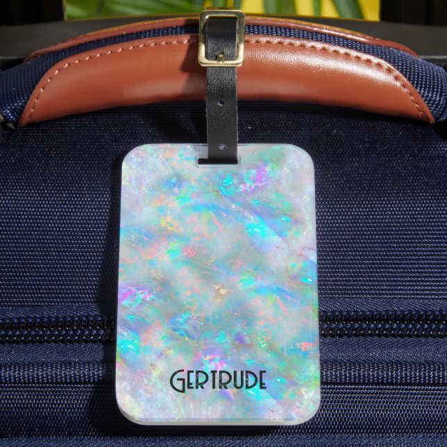 etiqueta de equipaje opal de gemstone (Anverso In situ 2)