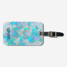 etiqueta de equipaje opal de gemstone
