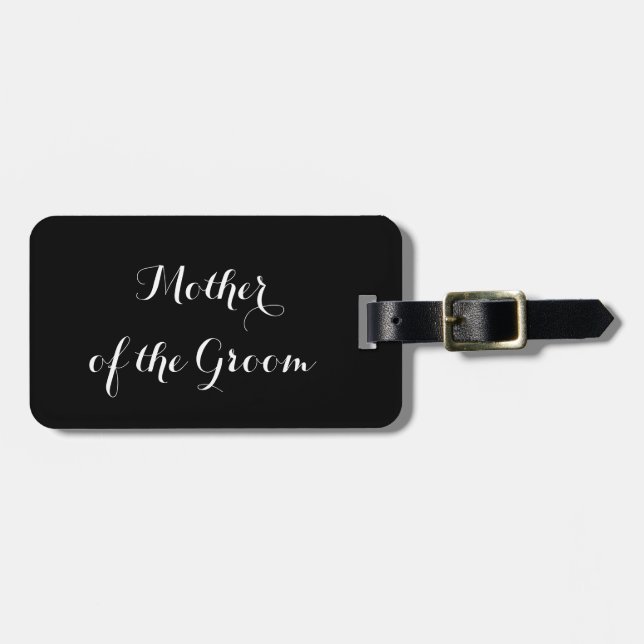Etiqueta de equipaje para la madre del novio (Frente Horizontal)