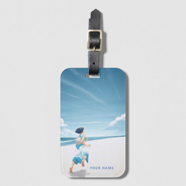 Etiqueta de equipaje personalizada Arte japonés ca (Anverso vertical)