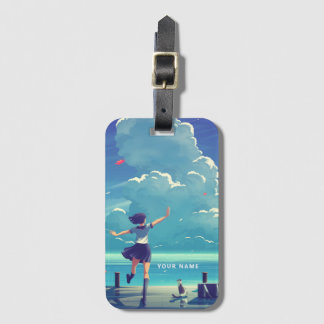 Etiqueta de equipaje personalizada Arte japonés ca