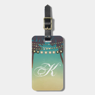 Etiqueta de equipaje personalizada Beach Sunset Pa