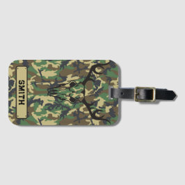 Etiqueta de equipaje personalizada Camuflaje de Wo