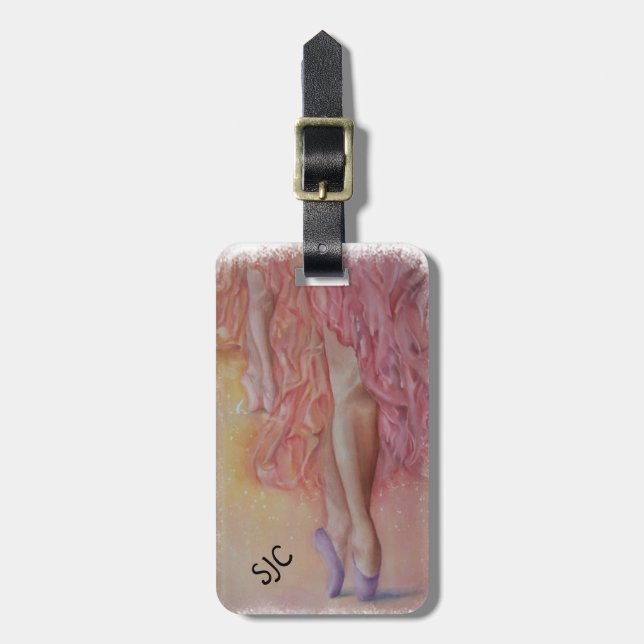 ETIQUETA DE EQUIPAJE PERSONALIZADA DE BALLERINA SO (Frente Vertical)