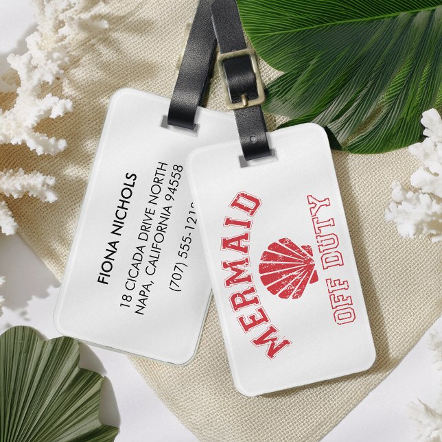 Etiqueta de equipaje personalizada de franja blanc (Subido por el creador)